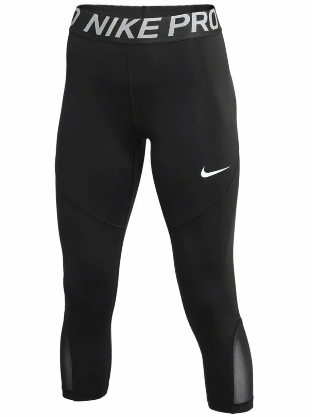 Nike Pro Women's Capri Leggings Black White M CJ5935-010 Cropped Leggings Tights